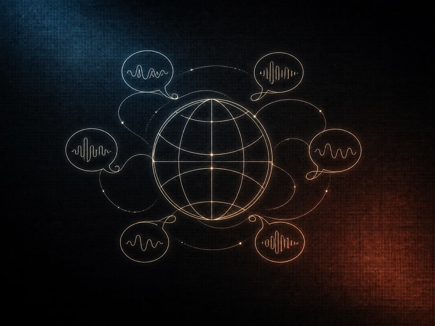 A professional audio waveform showing the rich, dynamic range of a realistic girl AI voice.