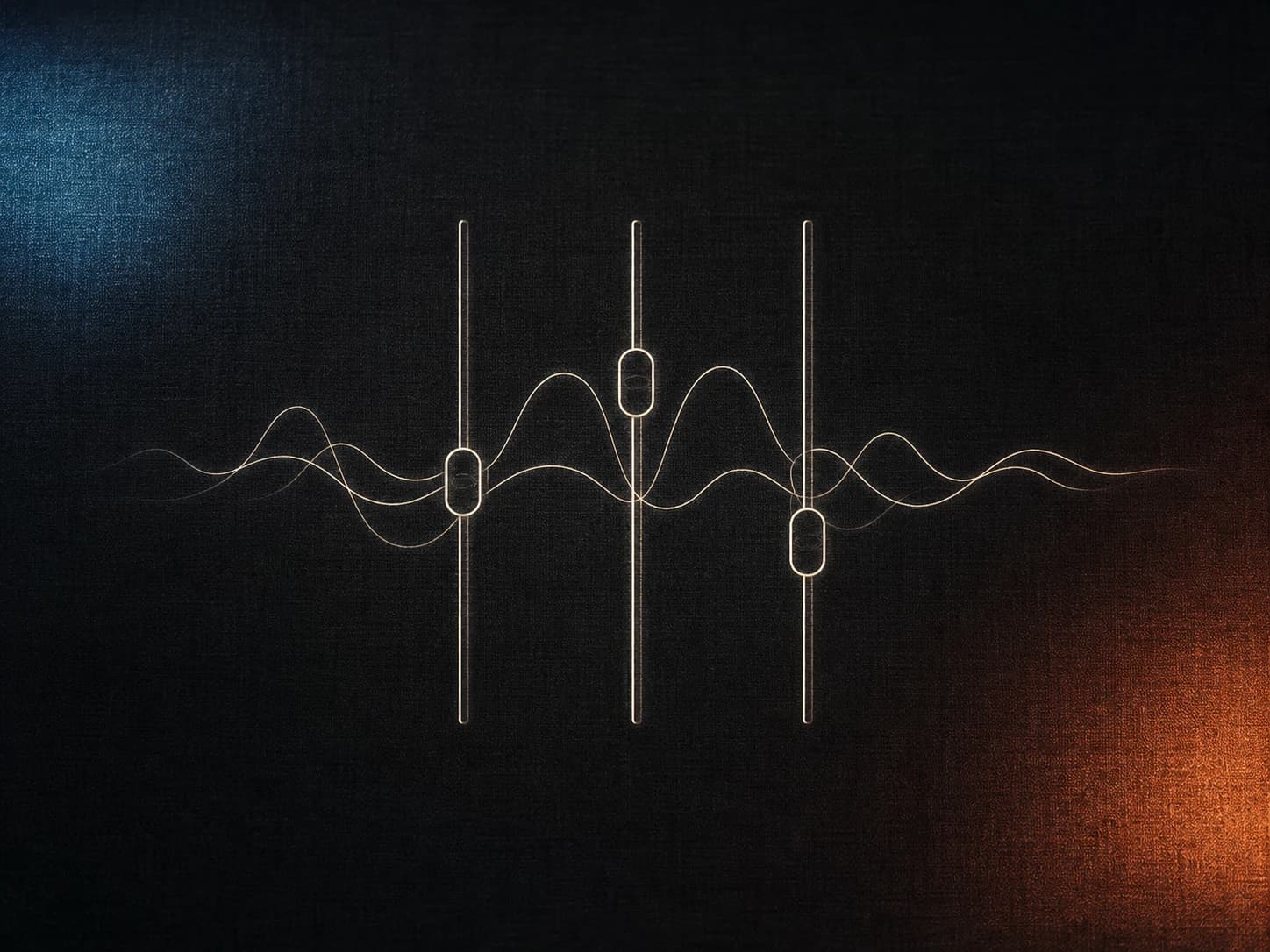 A professional waveform visualization representing the soft and high-fidelity output of a realistic baby AI voice.