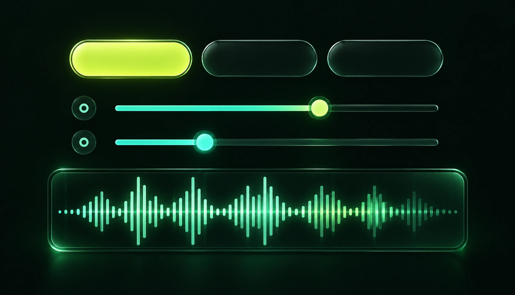Emotion controls, delivery sliders, and an audio waveform