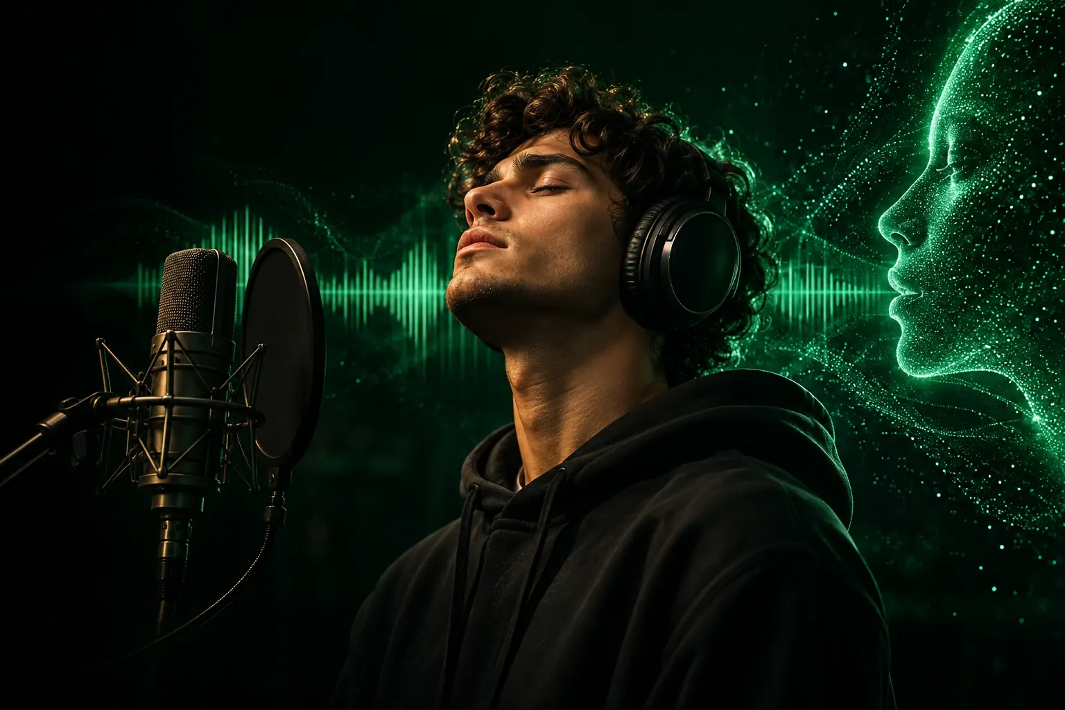 AI voice design tool creating a custom voice from a text prompt