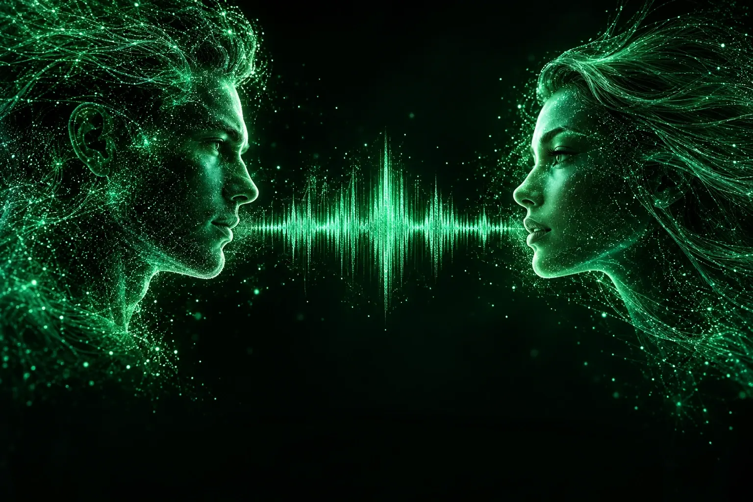 A text prompt turning into an original voice without an audio sample