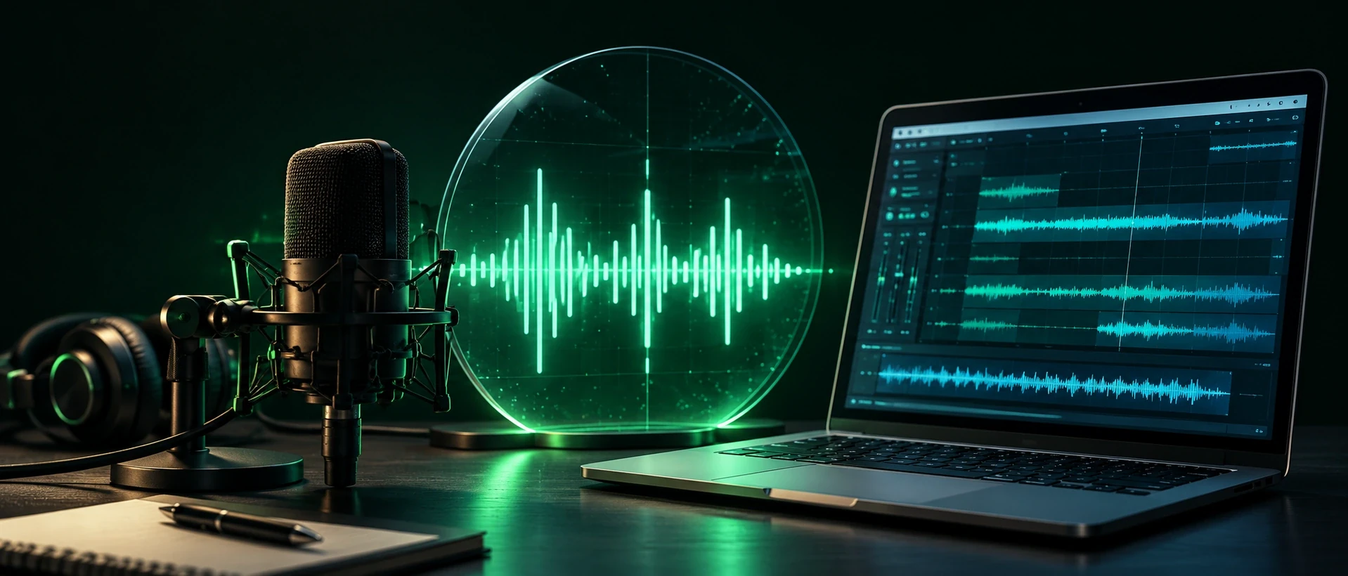 A podcast production workspace for original voices and audio stories